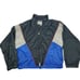 Vintage 90's Asics Black Blue Silver Wind Breaker Track Jacket