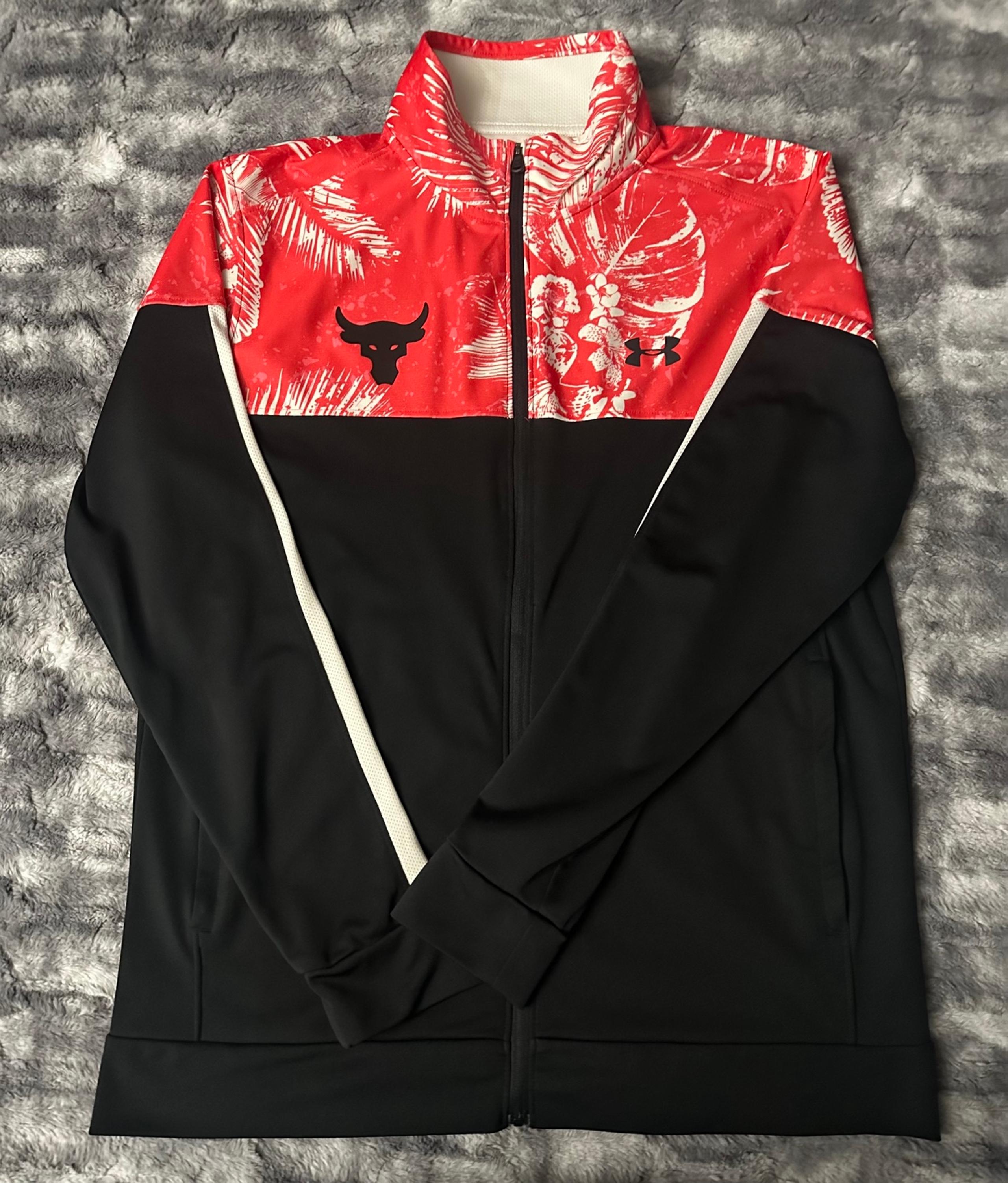 Under Armour MENS LARGE PROJECT ROCK Aloha Camo Workout Track Jacket 1354829