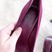 Tory Burch Burgundy Satin Snakeskin Peep Toe Platform Heels
