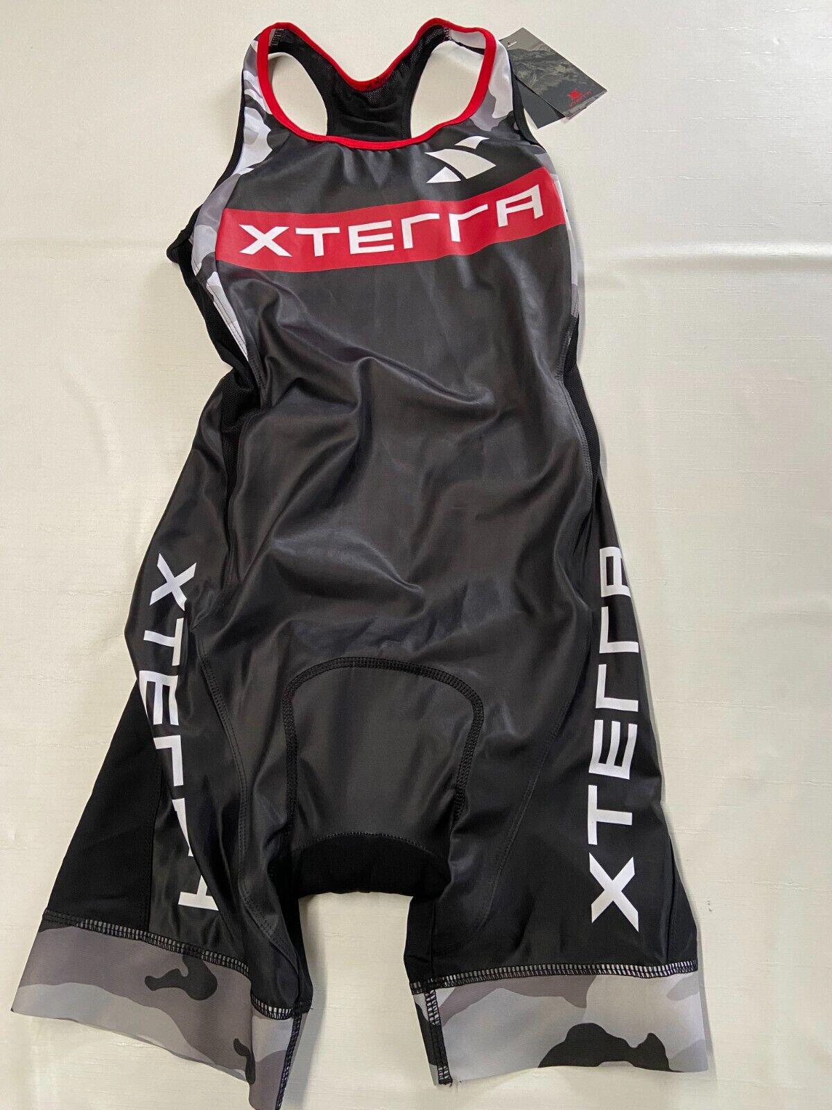 Mens XTERRA PLANET Black Padded Biking Cycling Triathlon Bib Shorts Sz S NEW NWT