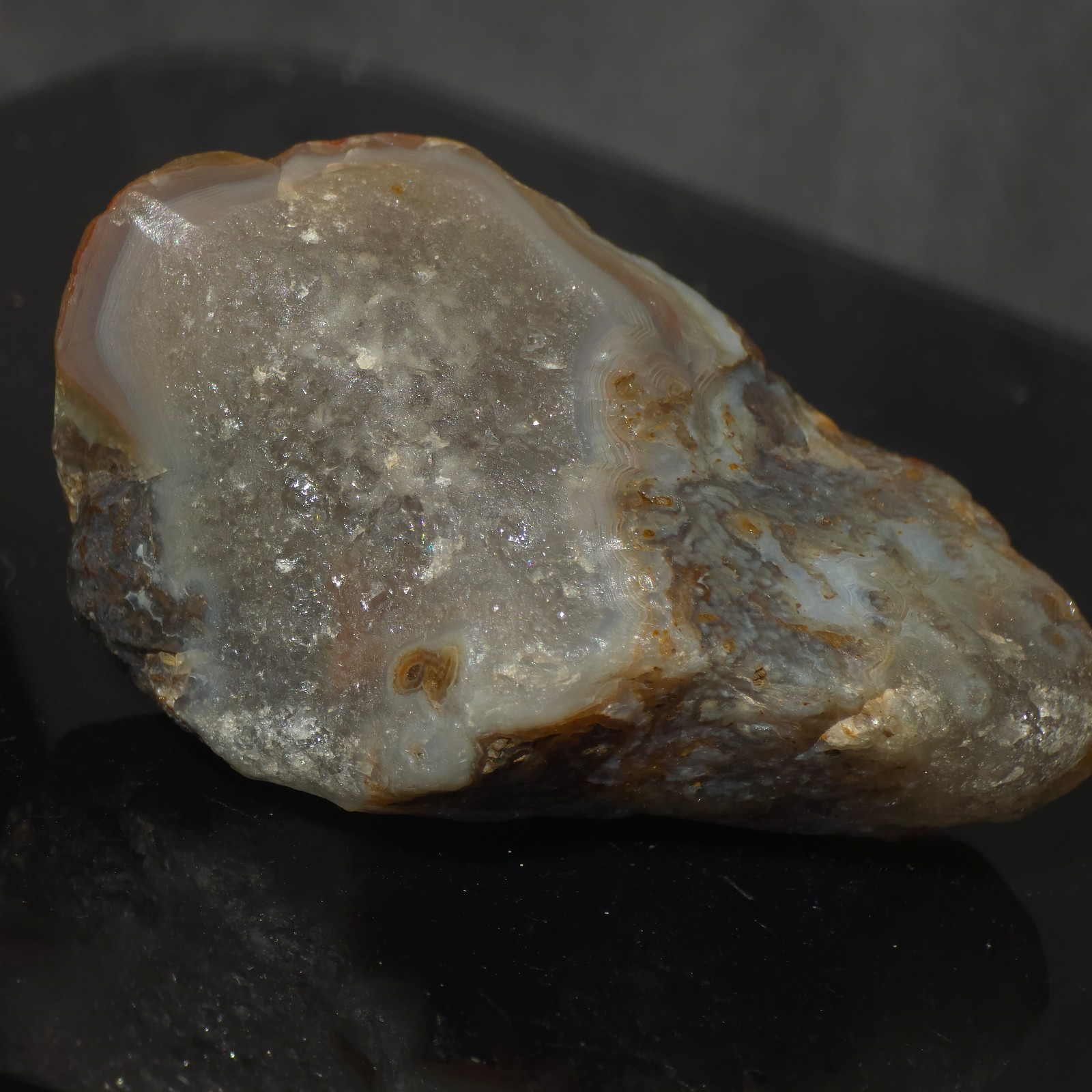 Unique Lake Superior Agate with Tubes & Bands