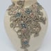 Vtg Studio Art Pottery Vase with Applied Flowers