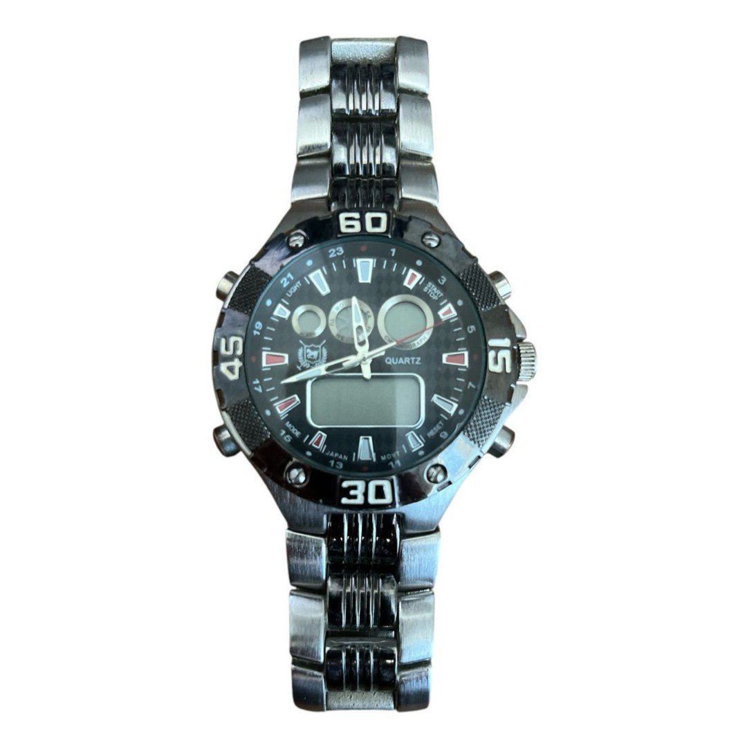 U.S. Polo Assn. Men’s Watch Digital Analog USF8208 Stainless Japan Needs Battery