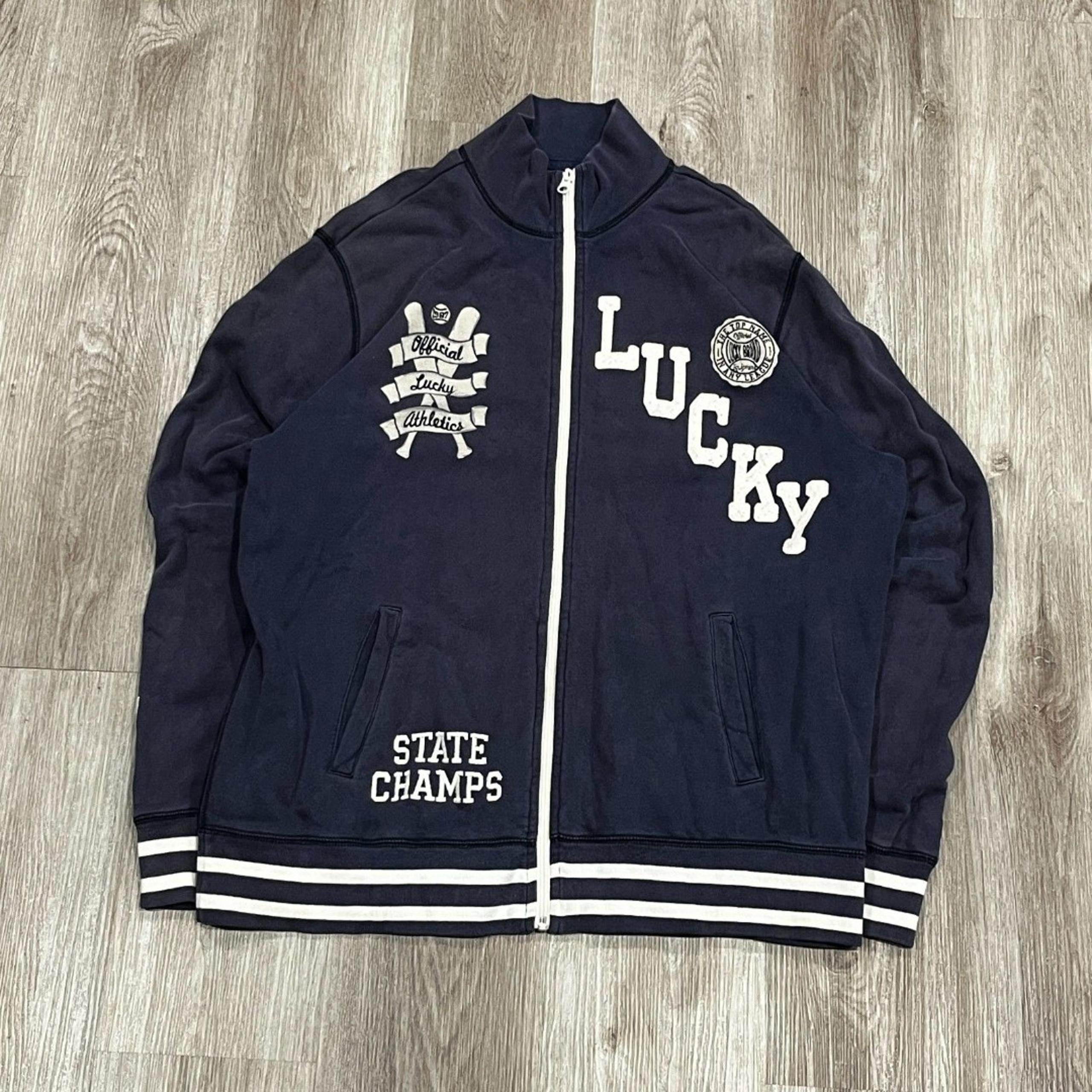 Vintage Inspired Unisex Official Lucky Brand Athletics Vintage Hoodie Size XL