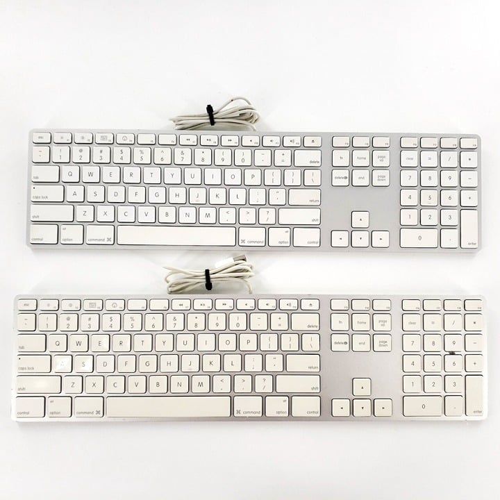 Genuine Apple A1243 Wired Mac USB Keyboard w/ Numeric Keypad Lot Of 2 Tested