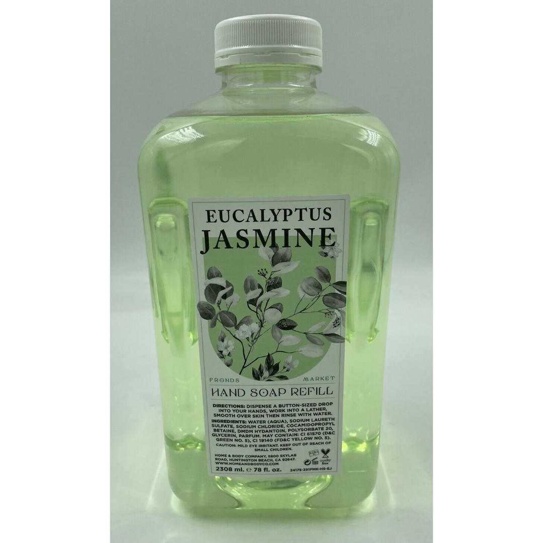 HOME & BODY COMPANY EUCALYPTUS JASMIN MOISTURIZING HAND SOAP REFILL 78oz BIG N01