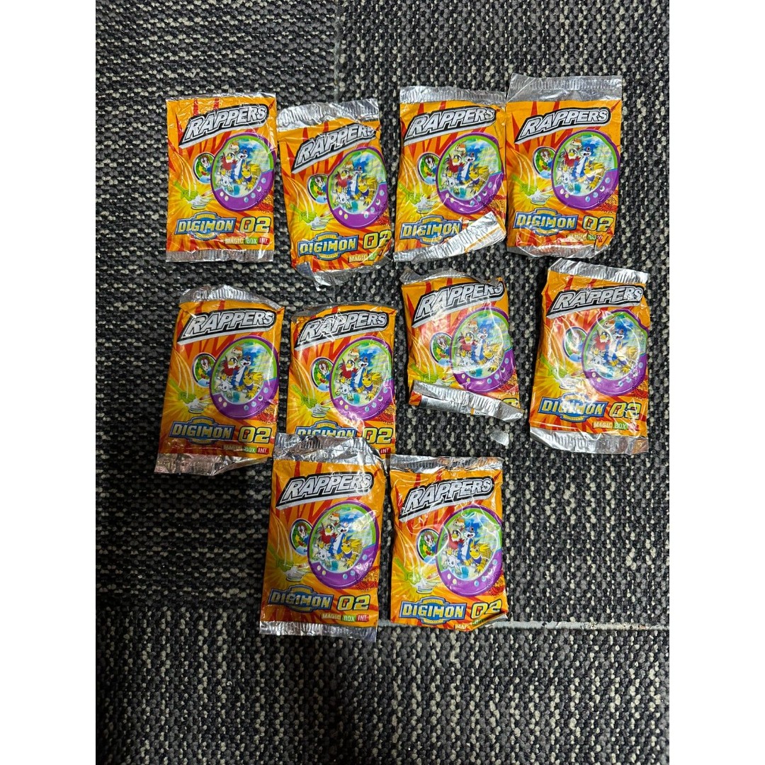 Digimon Tazo Metal Can Lids Rappers
