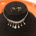 VTG Rhinestone Necklace & Earing Jewelry Set