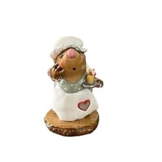 Wee Forest Folk Candlelight Search Mole MO-06 RETIRED WFF Sage Dress Candle 97