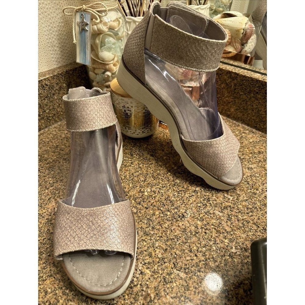 Gabor Gabor Silver Sparkle Sandals Women's N4821 Size US 6.5