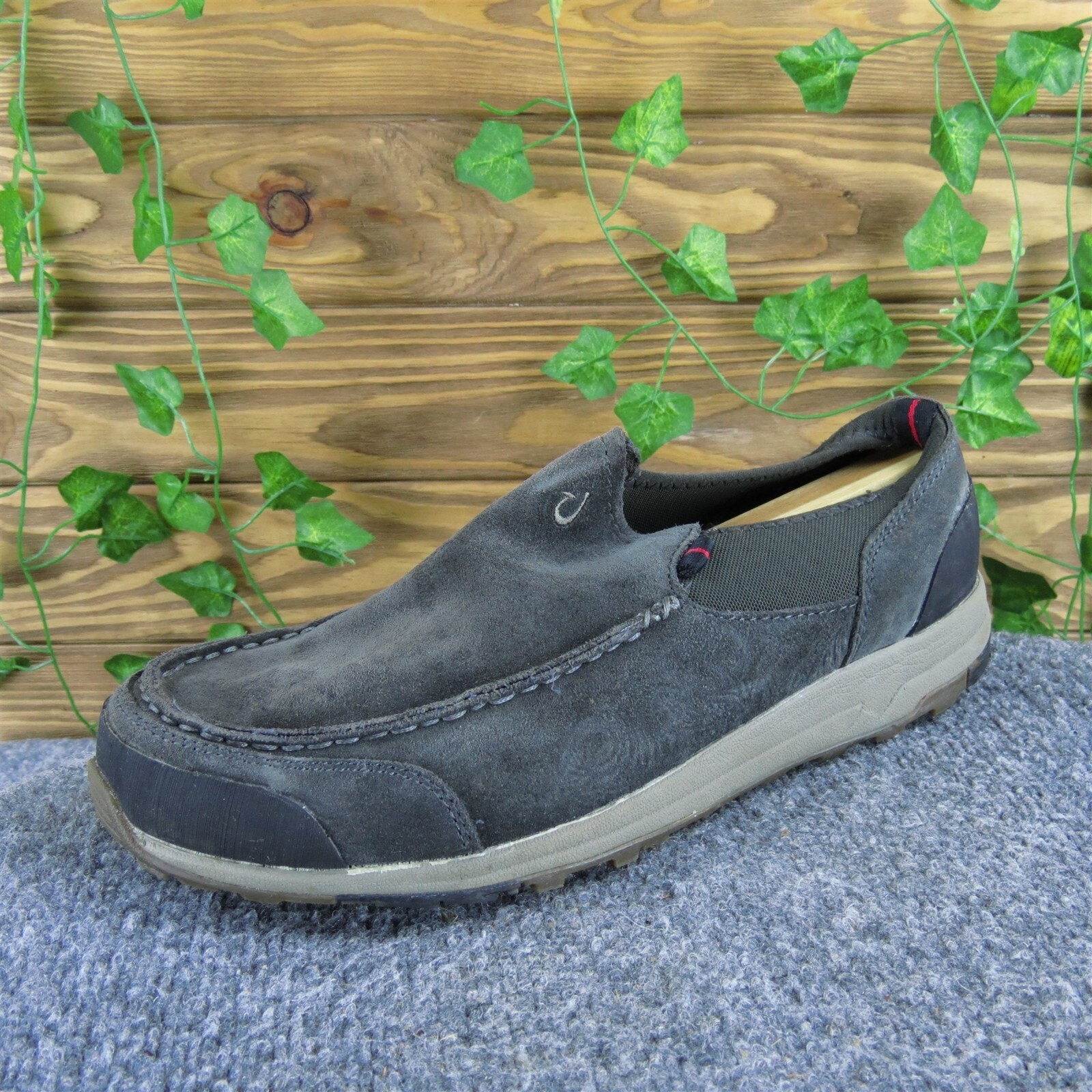 Olukai Men's Kama Hele Slip-On Brown Suede Size 11 Medium Gently Used 2025
