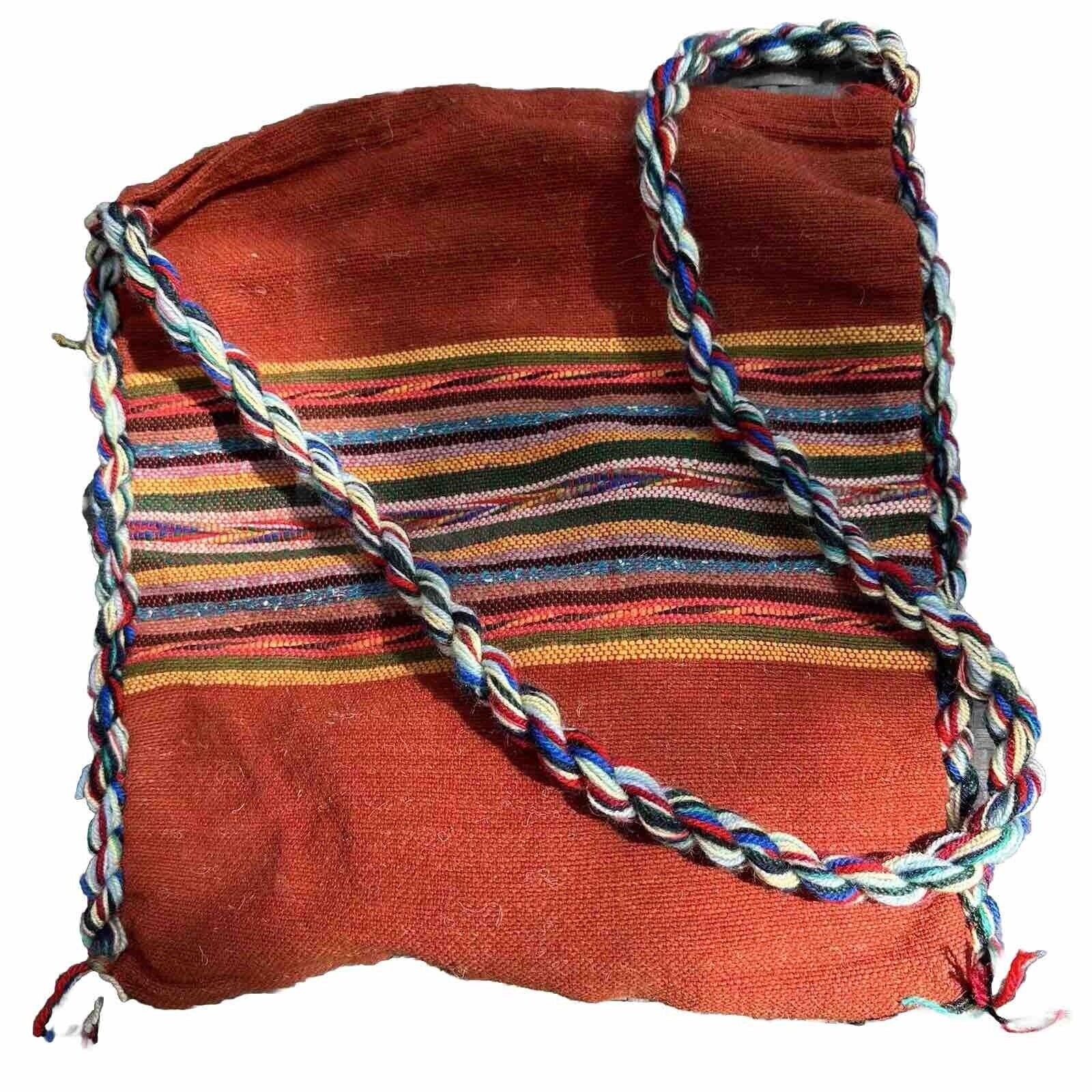 Handcrafted Peruvian Alpaca Wool Blend Crossbody Shoulder Bag Purse Hand Made