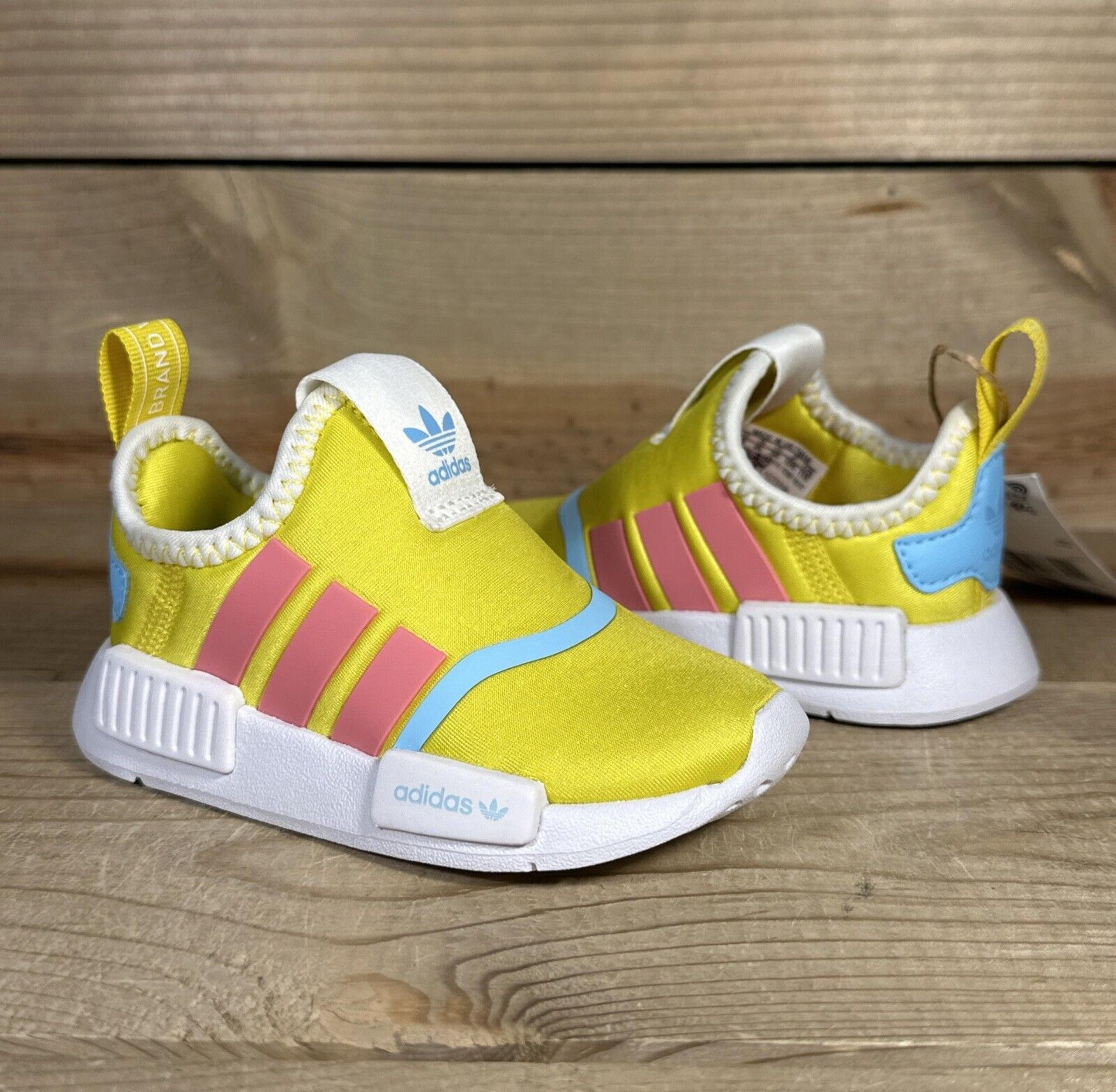 NEW Toddler Size 5K - Adidas NMD 360 I “Team Yellow Solar Pink” Sneakers GY9158