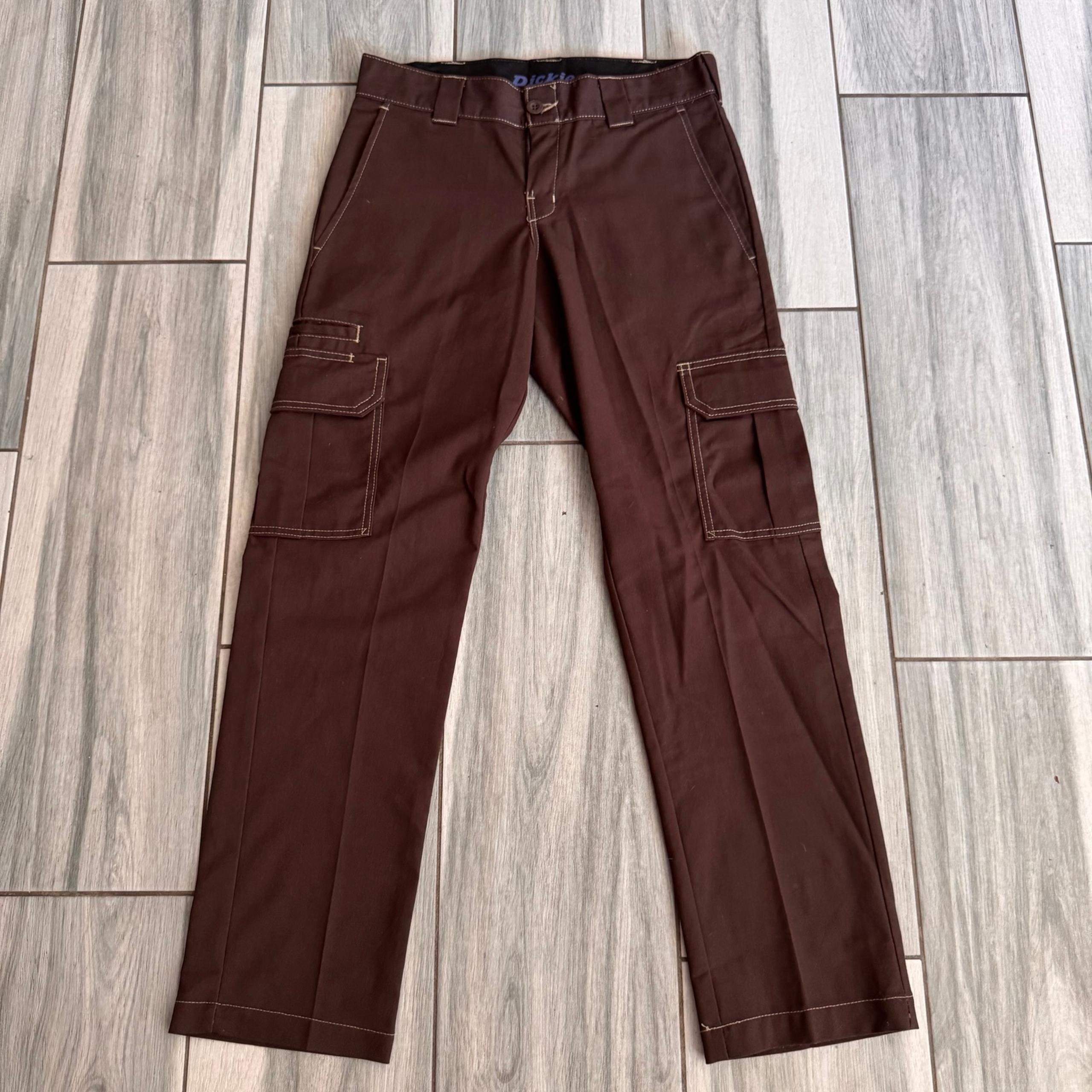 Women’s Brown Dickies Slim Straight Relaxed Leg Cargo Pants