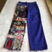 prAna Blue Cargo Pants Patched Distressed Art Work Attachments Women’s Size 30