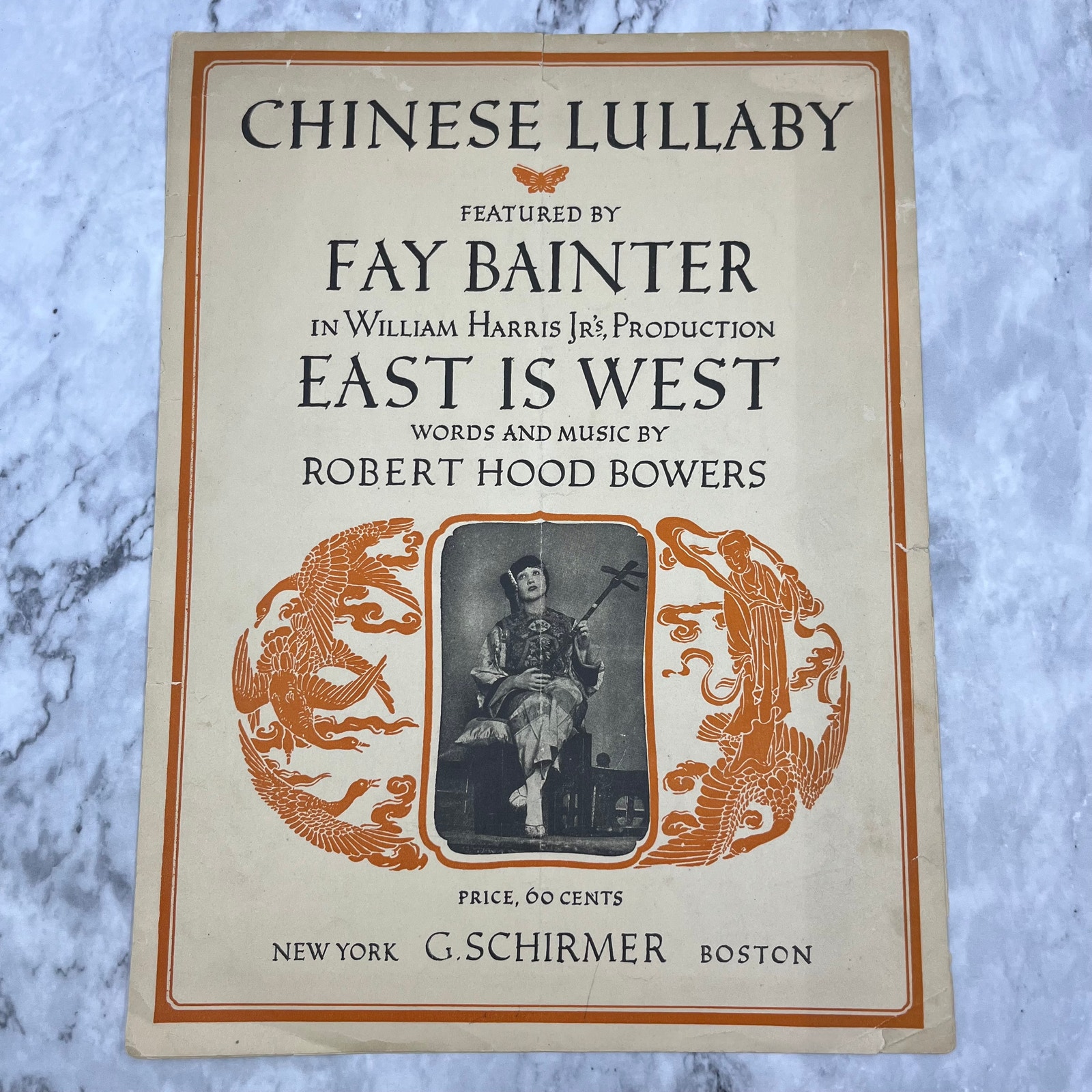 Chinese Lullaby Sheet Music Fay Bainter East is West 1919 Robert Hood Bowers TH1