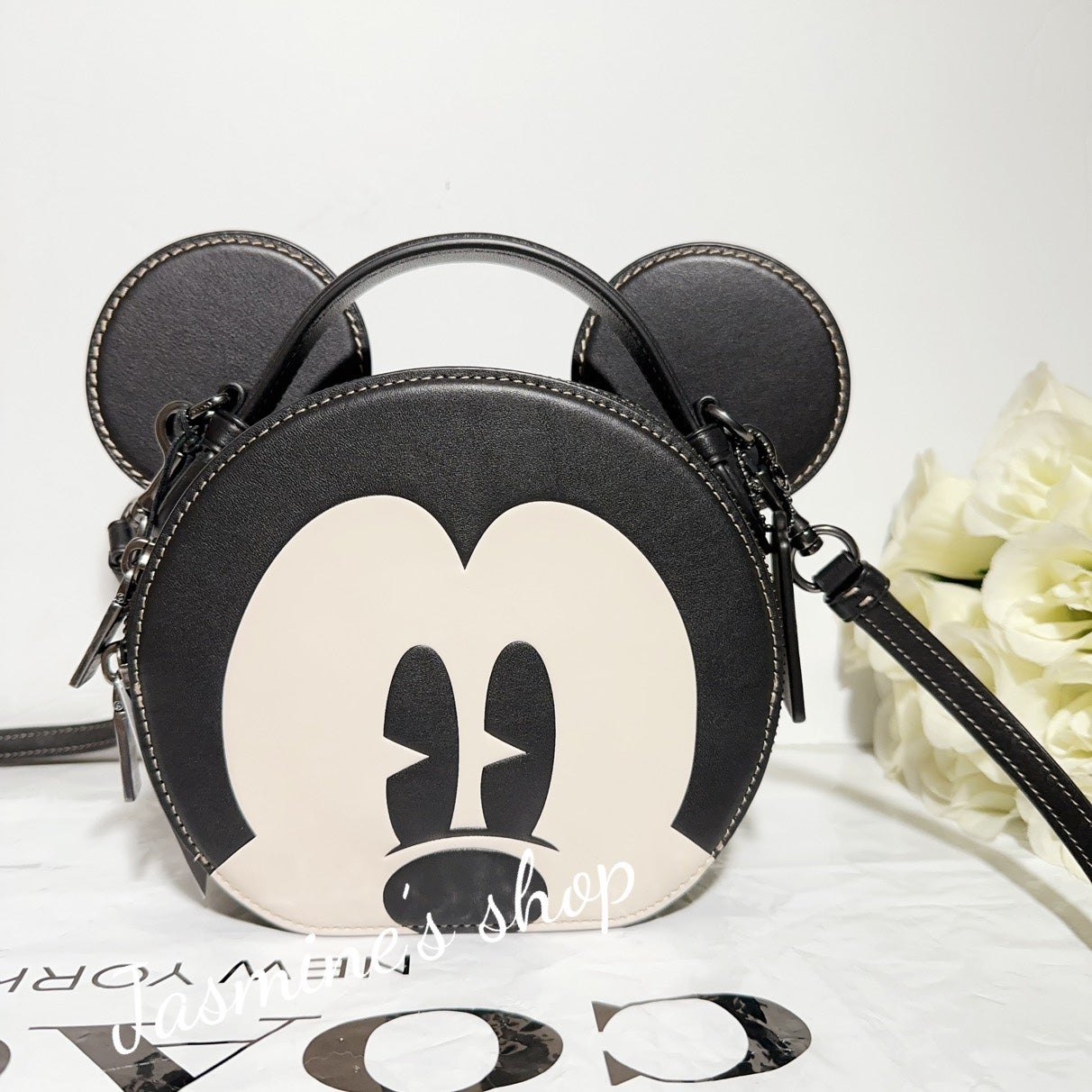 NWT coach Disney X Coach Mickey Mouse Ear Bag CM840 retail 450