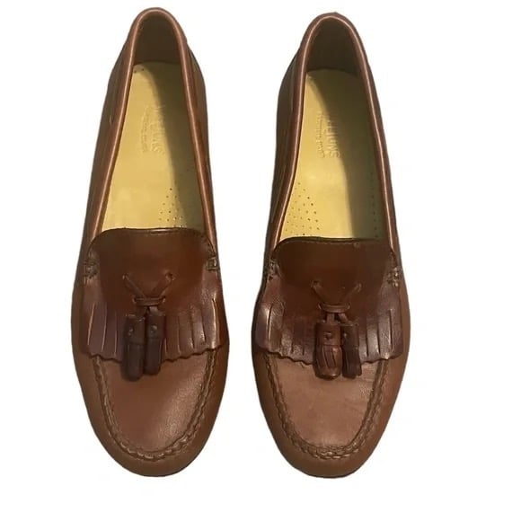 GH Bass Brown Leather Kiltie Women's Loafers Size 7 1/2