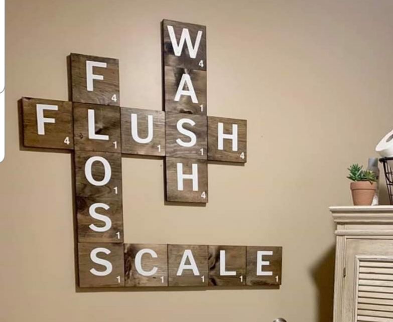 rustic scrabble 4x4 wall tiles
