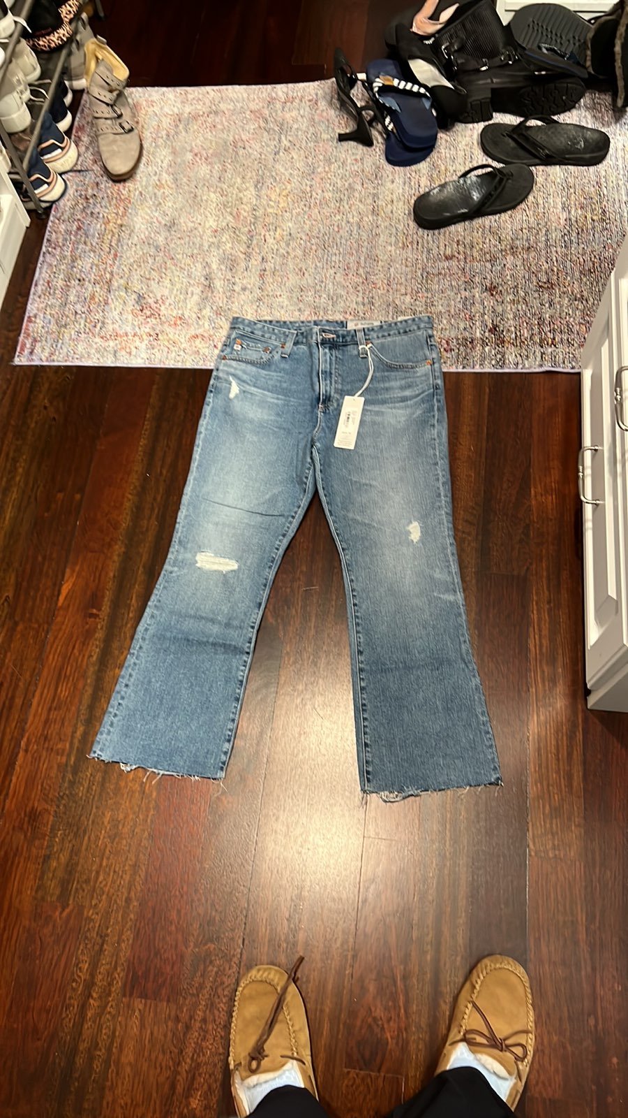 AG high rise flare jeans
