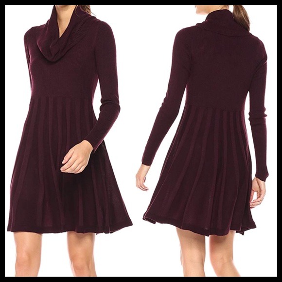 Calvin Klein Pleated Sweater Dress