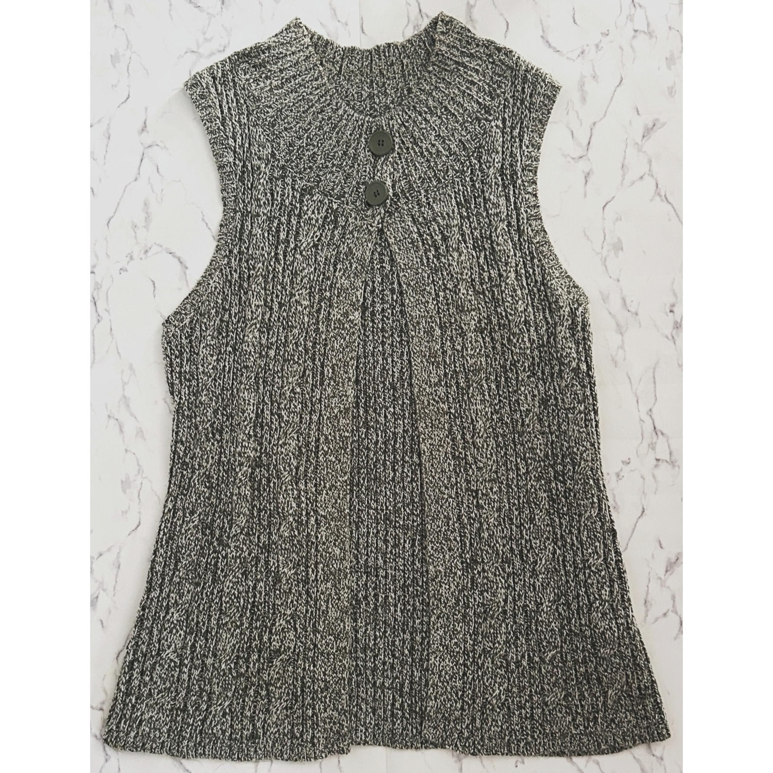 Kim Rogers 2 Button Sleeveless Sweater Vest XL
