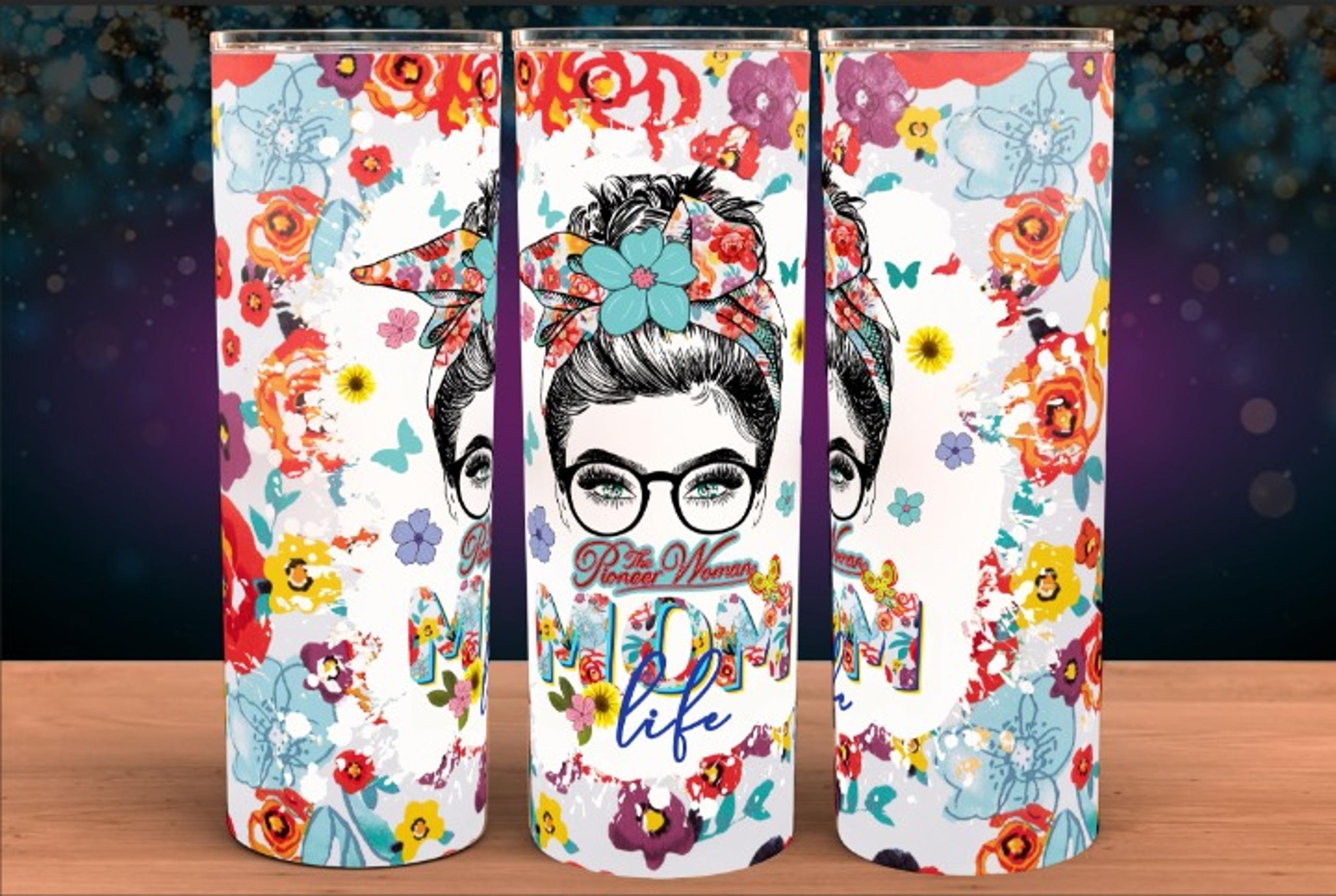 30 oz Pioneer Woman Flea Market MOM Life Tumbler