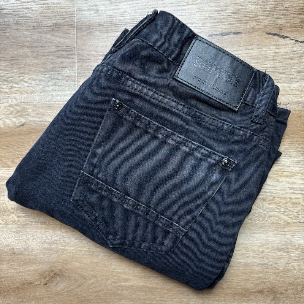 Southpole RN82628 Relax Jeans Mens 36x32 34x30 Black Denim Streetwear Skater