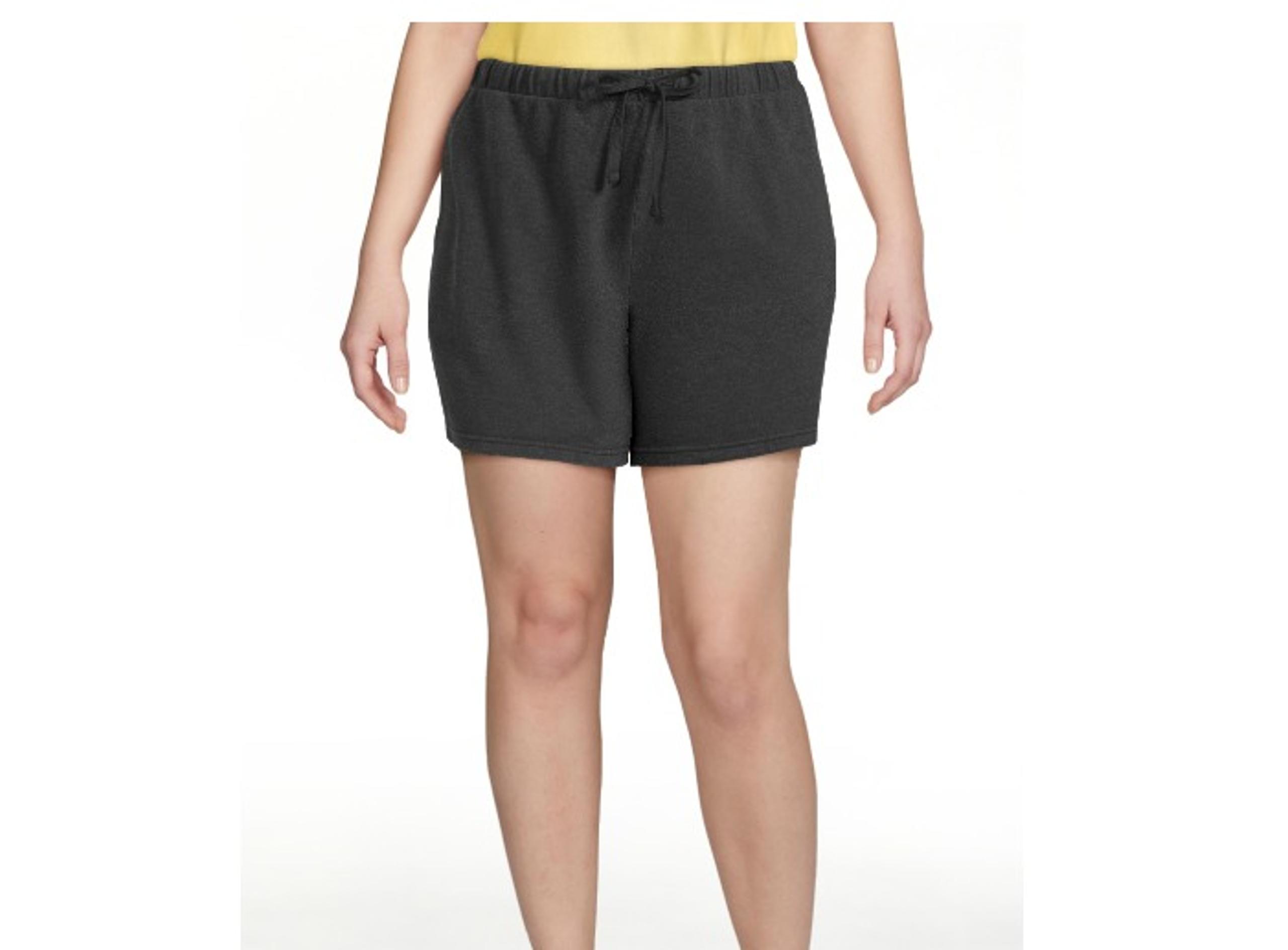Terra & Sky Womens Plus Size Terry Cloth Shorts Black Soot Size 2X NWT