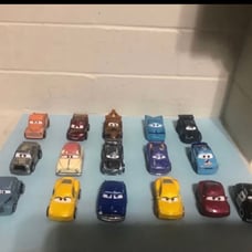 16 Disney Pixar Cars Mini Racers Die Cast Metal 1.5”.