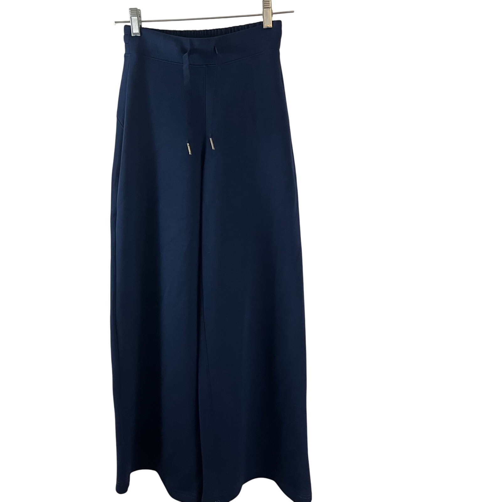 SPANX AirEssentials Wide Leg Pants Navy Blue XS Athleisure Sweat Pants