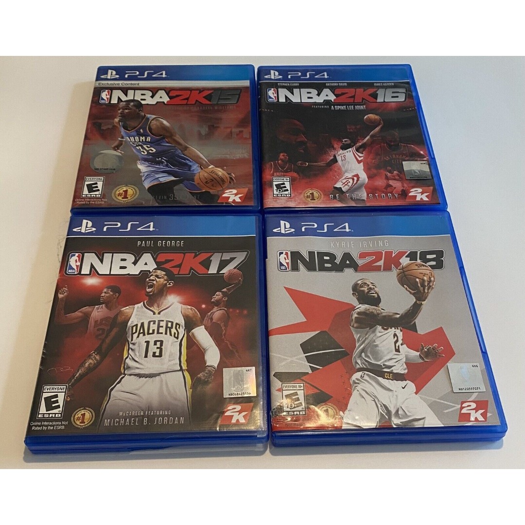 PS4 NBA2K15 2K16 2K17 2K18 Game Lot Excellent Condition