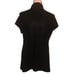 JOHN FASHION SWEATER Sz L/XL Black Women's Wool Blend Chucky Collared Open Vest