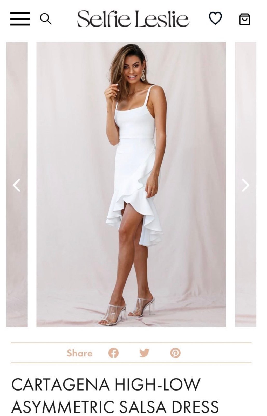Selfie Leslie White Dress