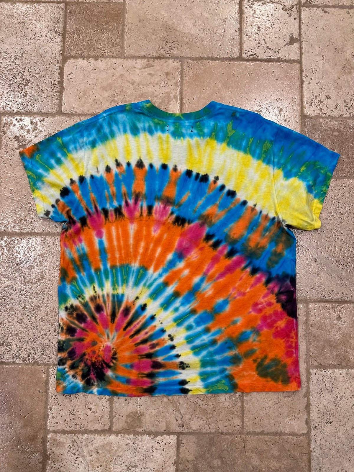 ★AMl PARlS★ Tie-dye common short-sleeve T-shirt UTS008 728 Amiri Tie-Dye Logo Multicolor Short Sleeve T-Shirt