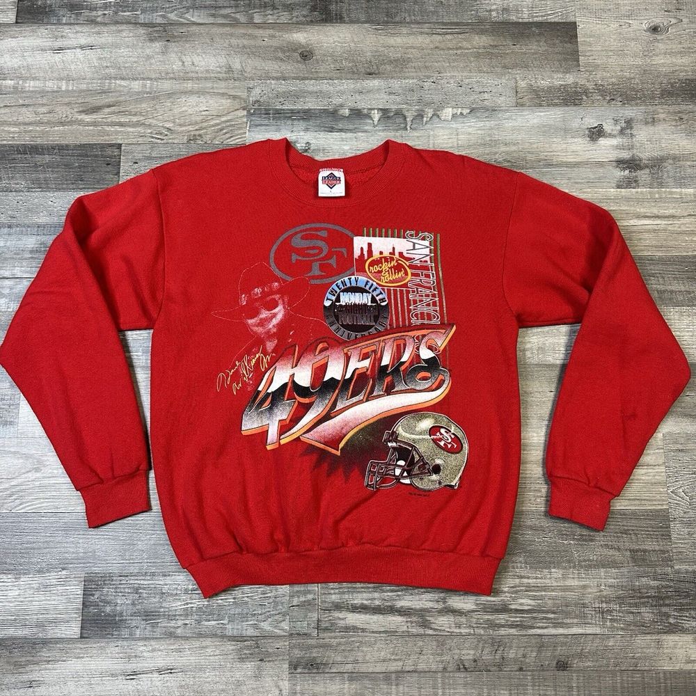 Vintage San Francisco 49ers Hank Williams Jr Crewneck Sweatshirt Size Large