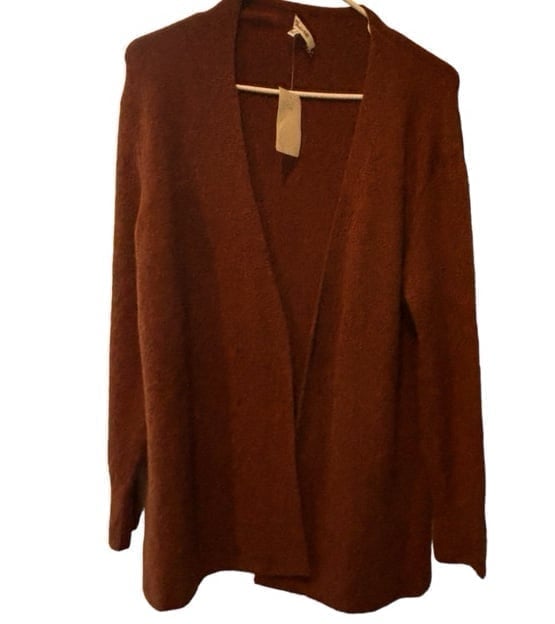 MADWELL NWOT WOMENS RUST SWEATER CARDIGAN TOP SHIRT FALL WINTER CASUAL SIZE M