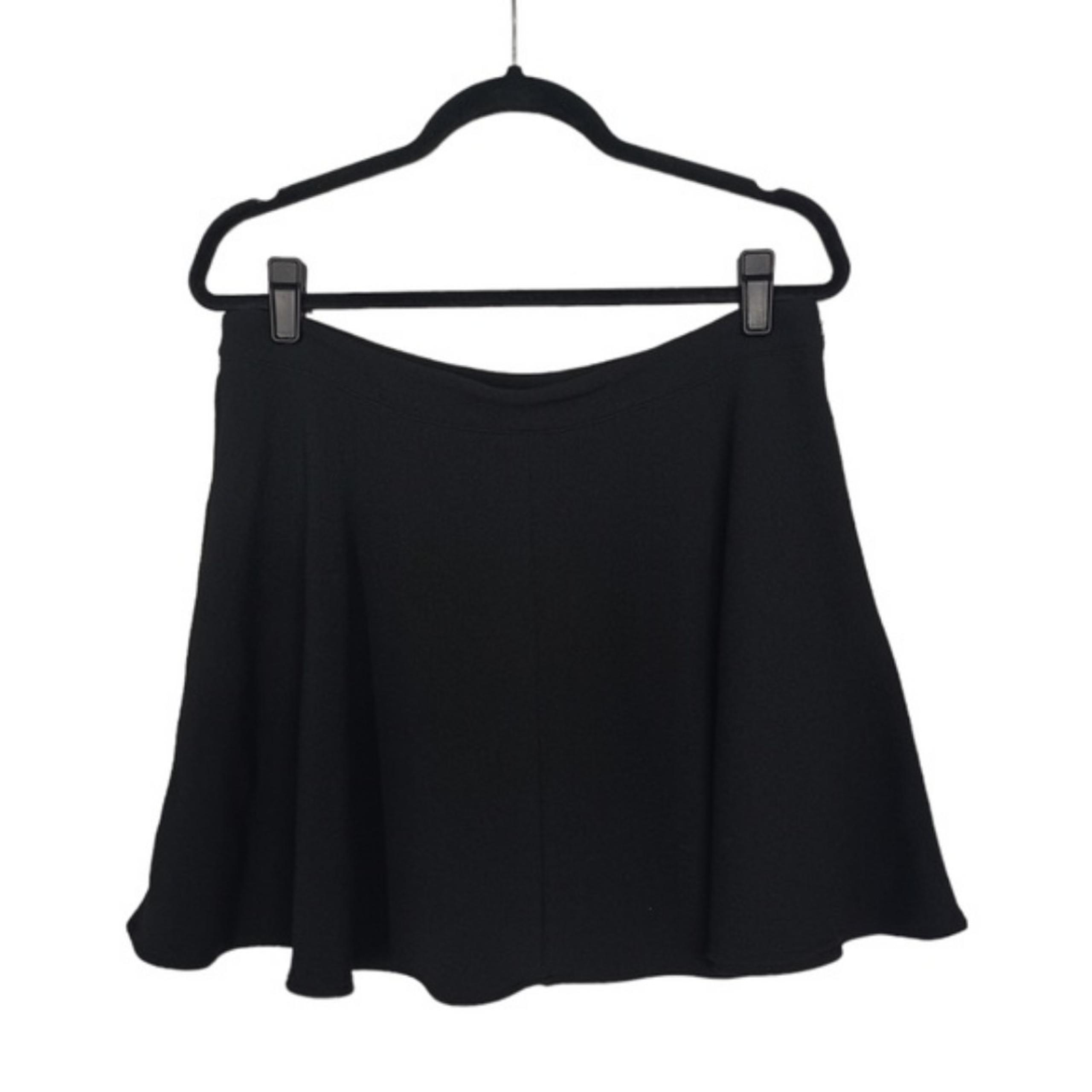 SHIEN Black A-Line Skater Fit & Flare Mini Skirt X-Large