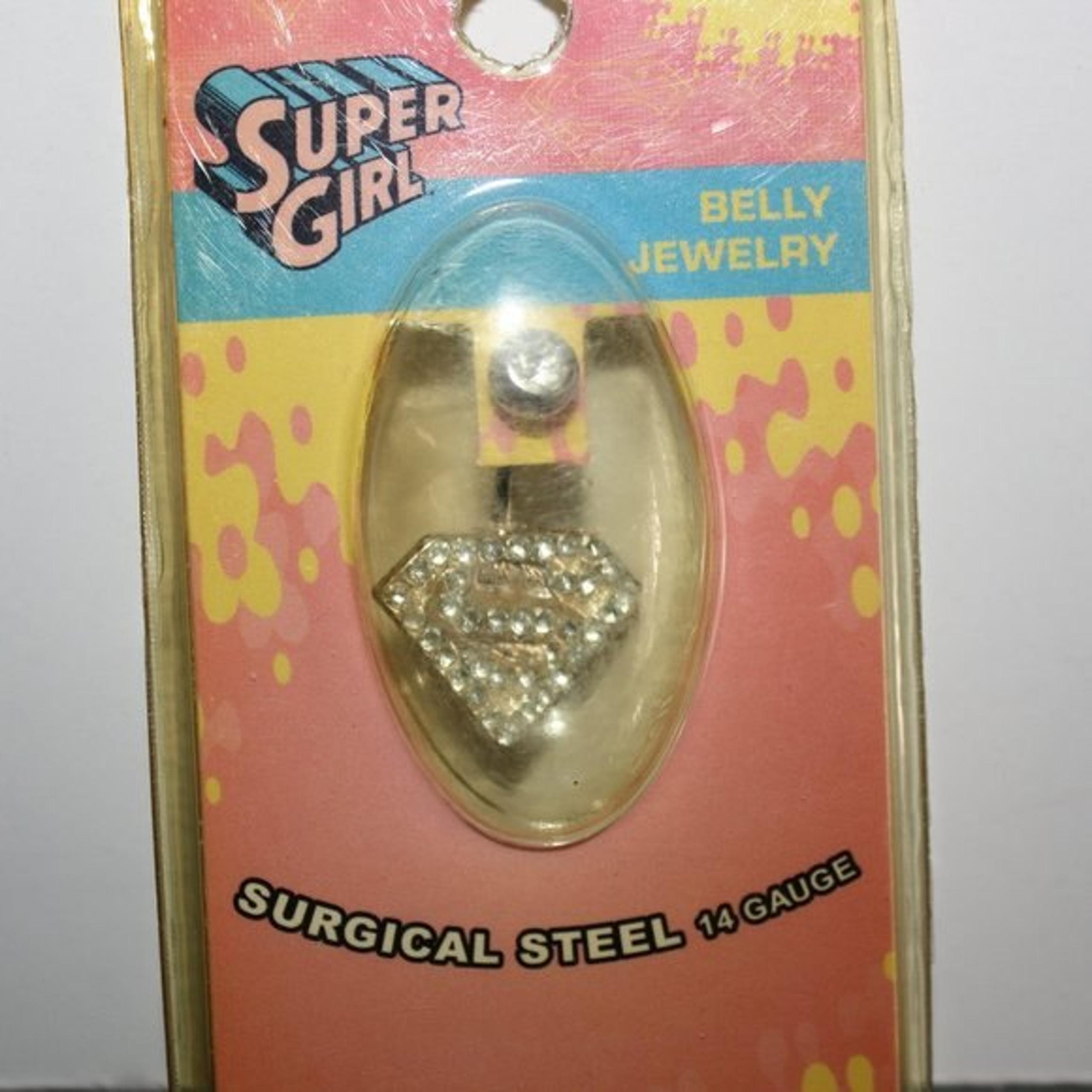 Surgical Steel 14 Gauge Super Girl Belly Ring Body Jewelry