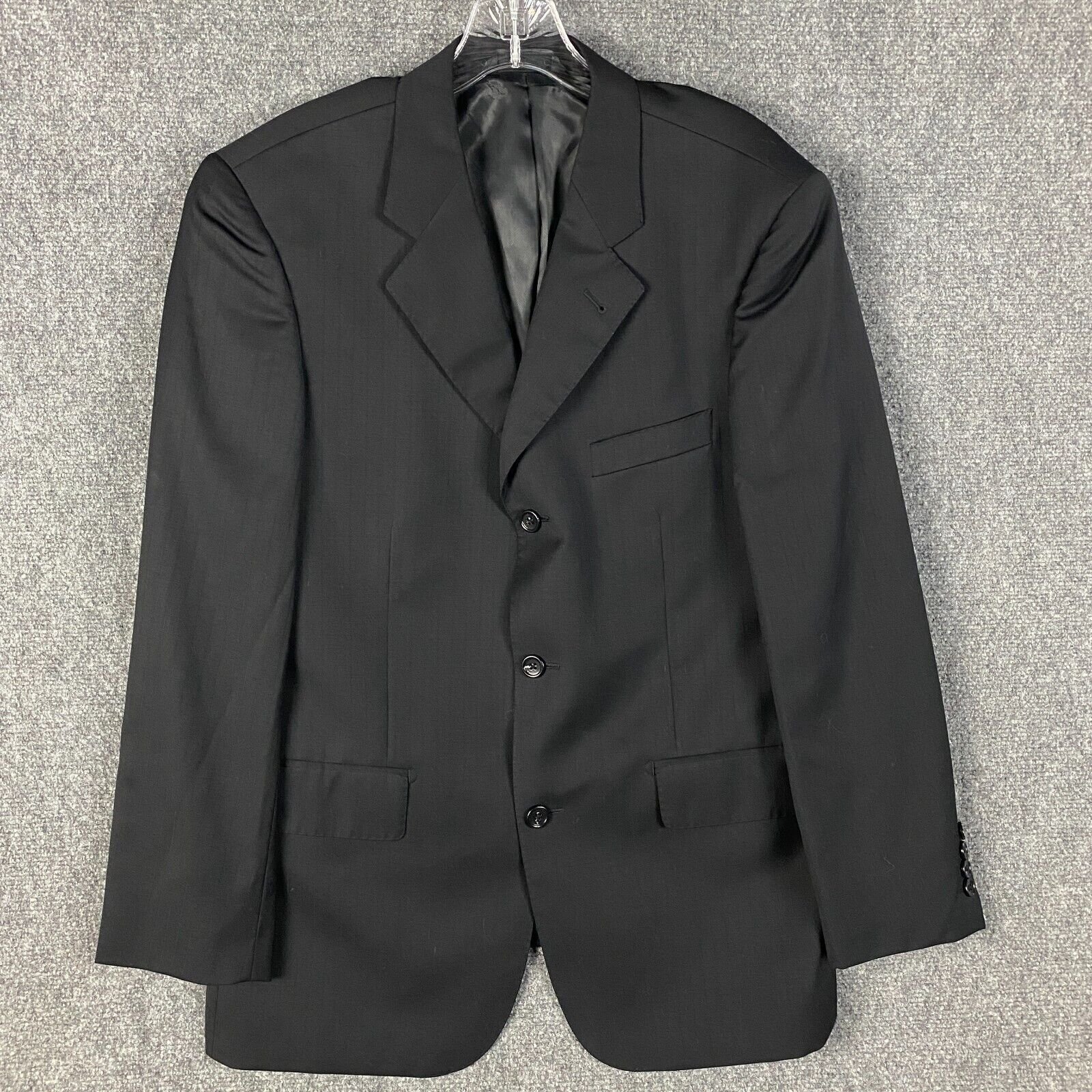 Baroni Blazer Suit Men's Size 40S 100% Wool Gray Adults 3 Buttons