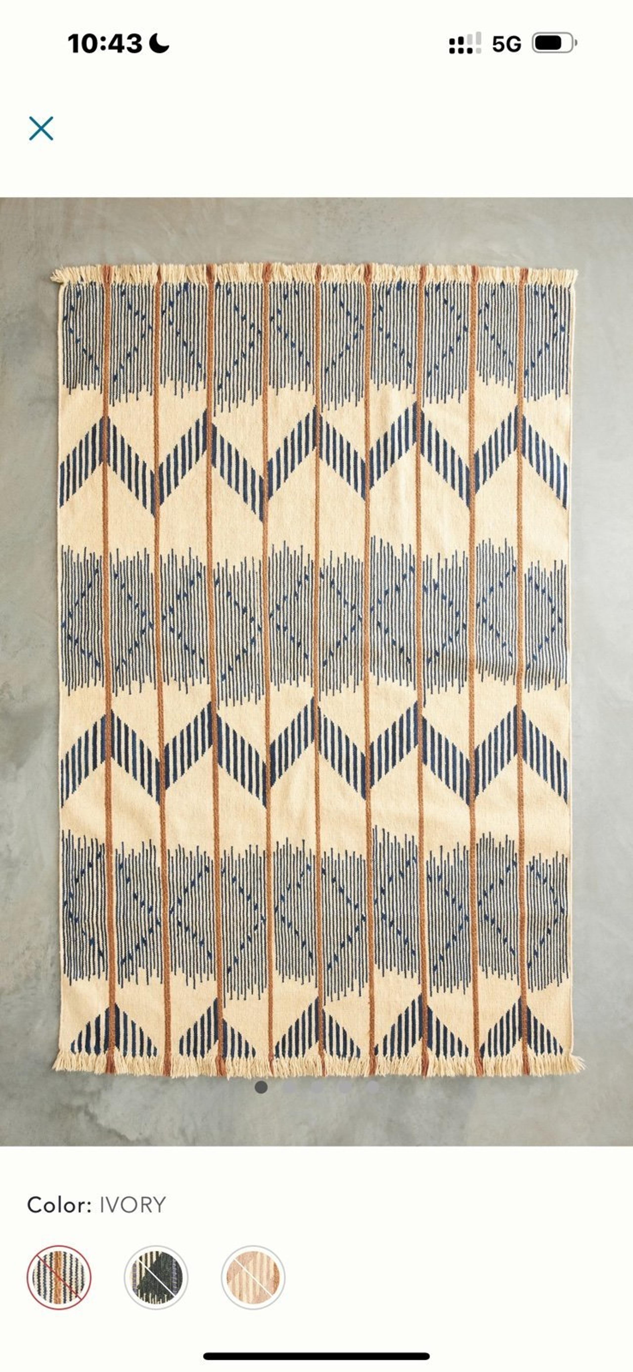 Anthropologie Rug lemieux et cie 3x5