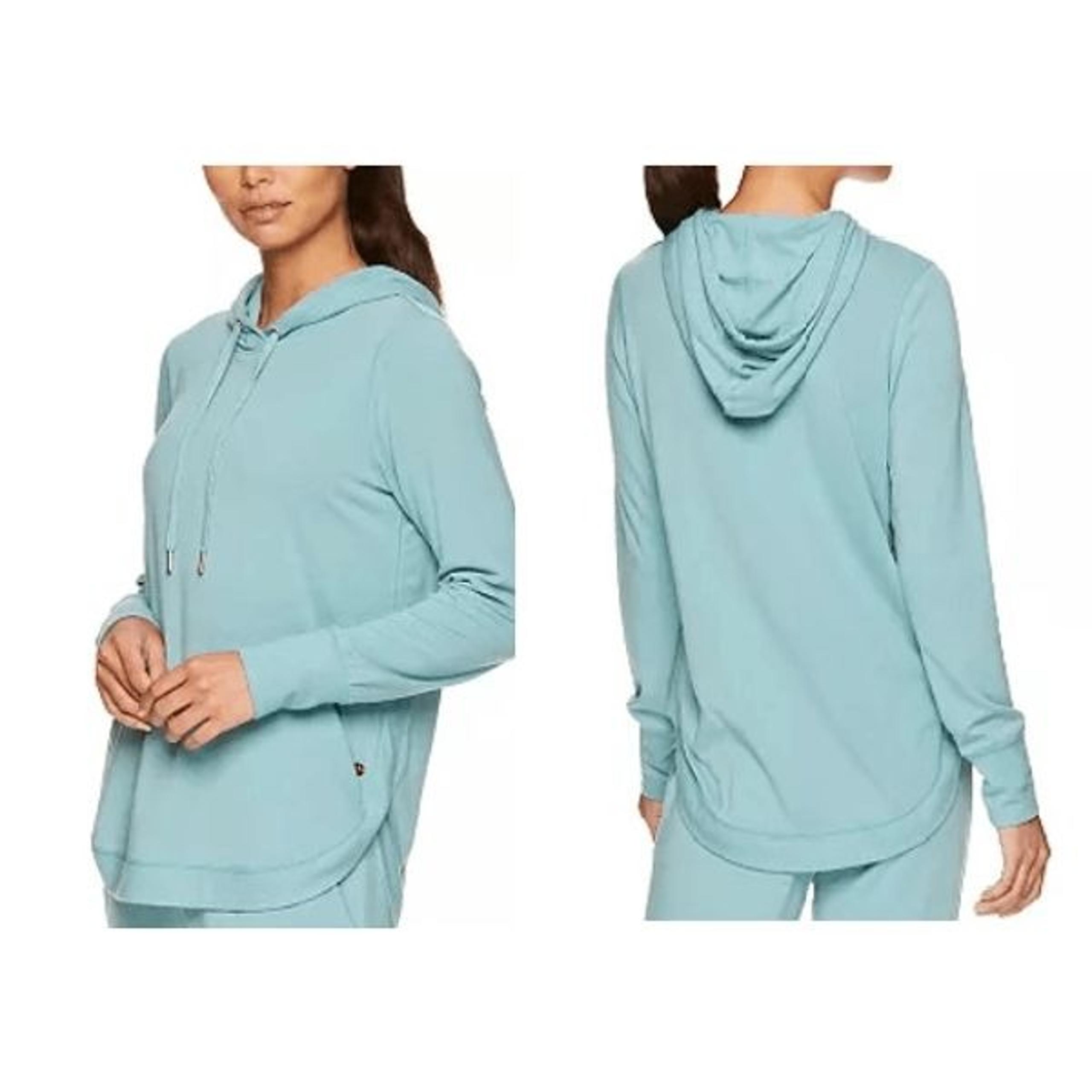 Gaiam Women's Zen Fleece Drawstring Hoodie Color Slate S
