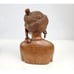 Hand Carved Wooden Woman Bust Statue Earrings Tribal Igorot Philippines 8.5 Vtg