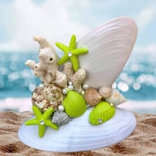 Tropical Wedding Cake Tooper/Centerpiece