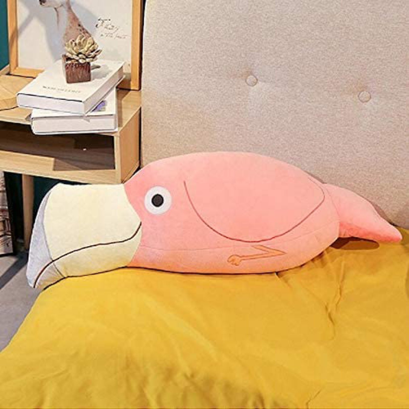 Xiaoahua 1PC Cute Pink Flamingo Simulation Bird Plush Toy Girl Birthday Gift Hom