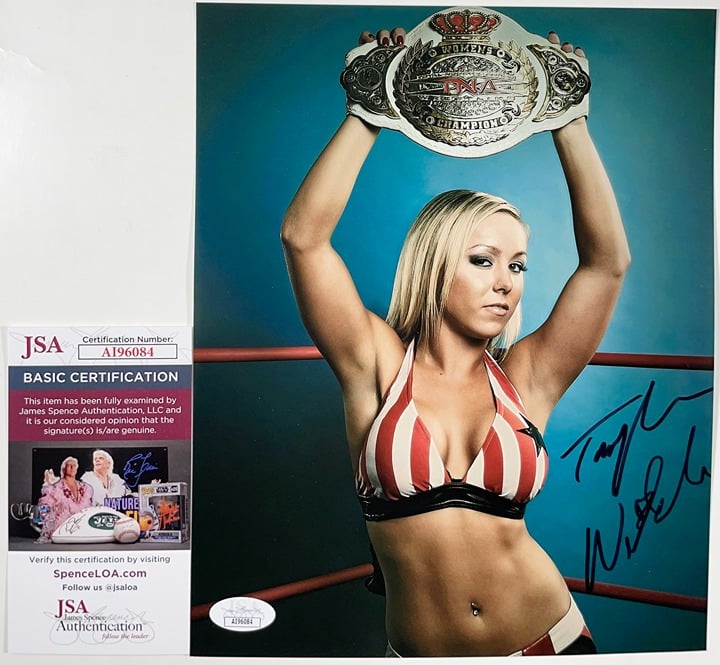 IMPACT Wrestling Knockout Taylor Wilde Signed 8x10 Photo B Autograph JSA COA