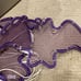 2 Vintage Bat Light Sculpture Purple Halloween Mesh Background