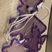 2 Vintage Bat Light Sculpture Purple Halloween Mesh Background