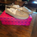 Tory Burch Lowell 2 Driver French Gray Tumbled Leather