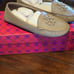 Tory Burch Lowell 2 Driver French Gray Tumbled Leather